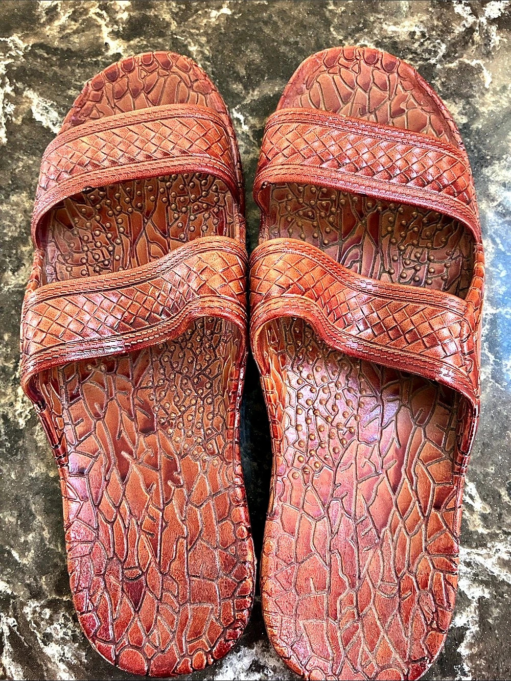 Island Slipper Women's Brown Animal Print Sandals US 10
